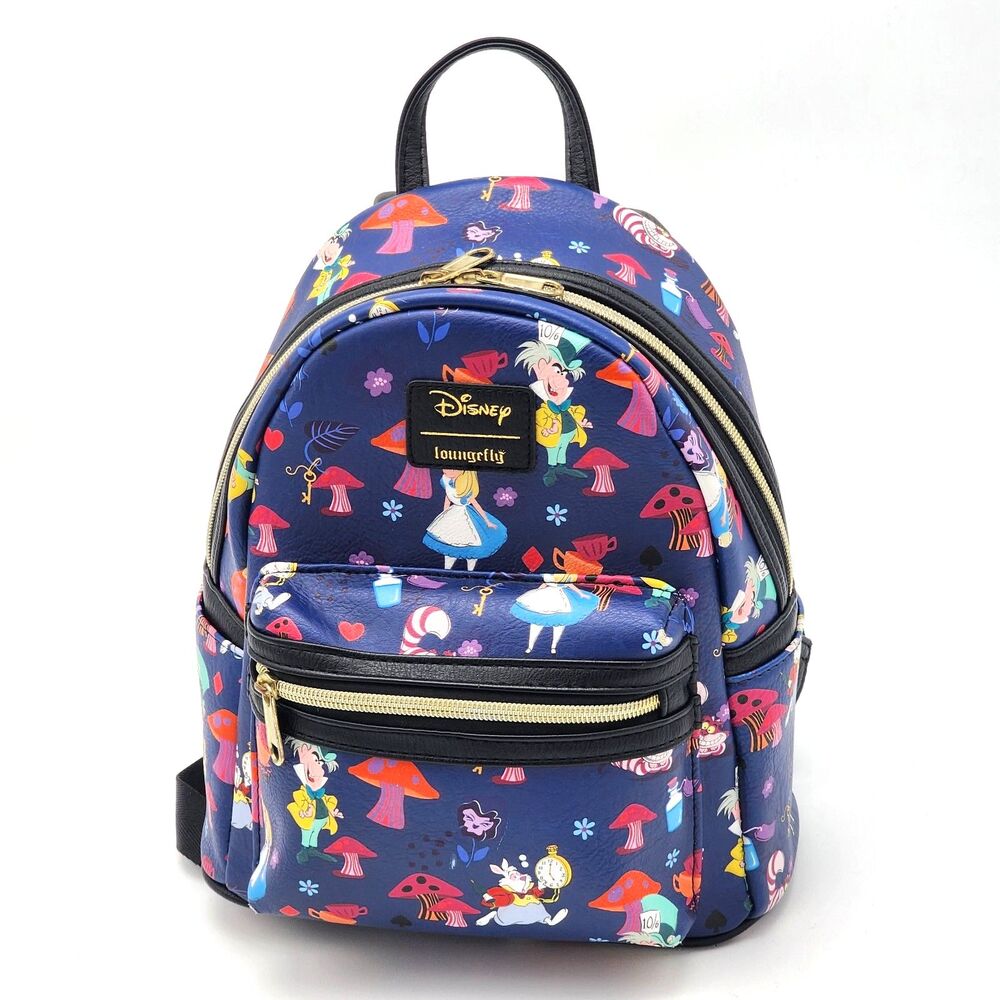 Loungefly Alice in Wonderland All Over Print Mini Backpack FYE Exclusive RARE